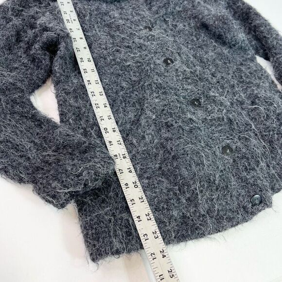 Peruvian Trading Co Sweater Womens Medium Gray Virgin Acrylic Button Up Cardigan - Picture 6 of 10